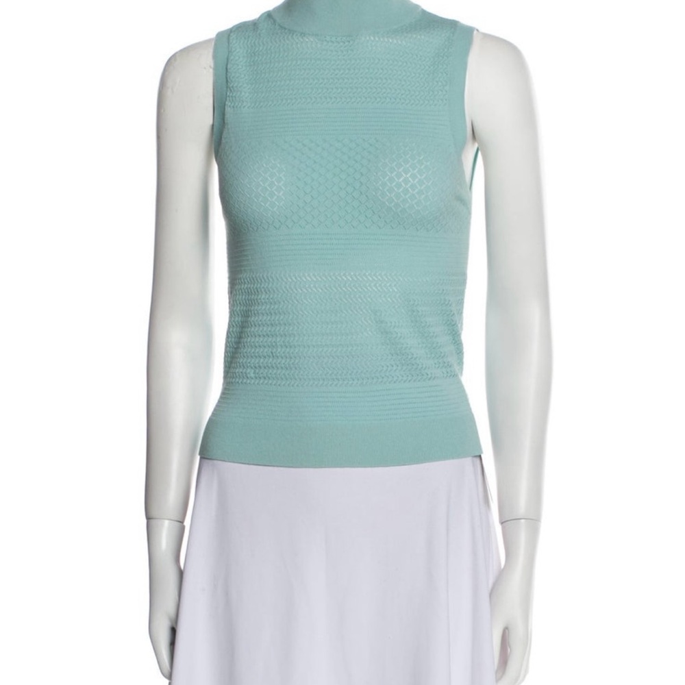 Alice + Olivia sleeveless blue tank